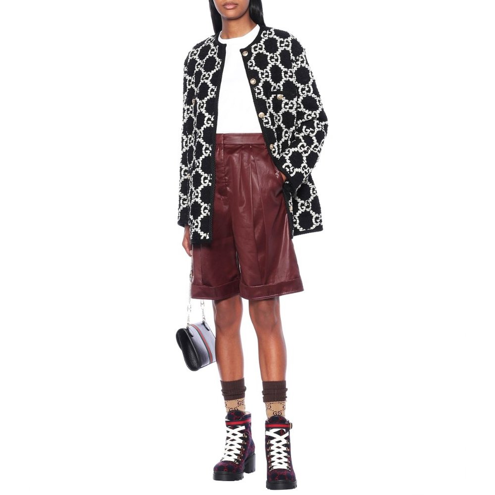 Gucci Women's GG Logo Wool Ankle Boot - Picture 9 of 9